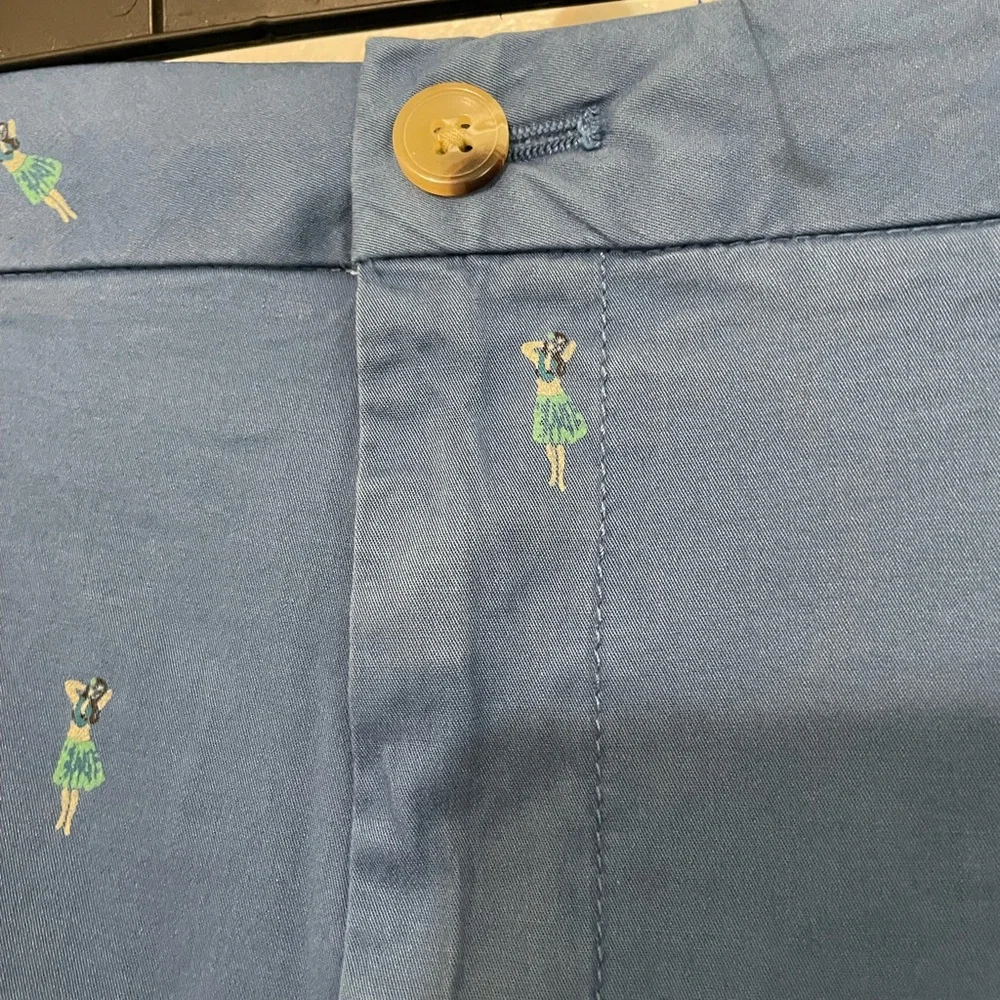Izod SALTWATER Sportsflex Saltwater Advantage Performance Flat Front Blue Shorts